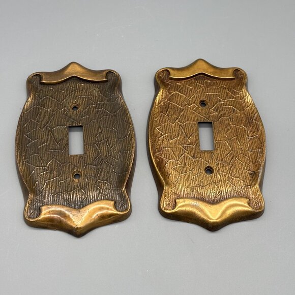 Other - Vintage Heritage Antique Brass Outlet Cover Plate, Textured Mid Century Wall